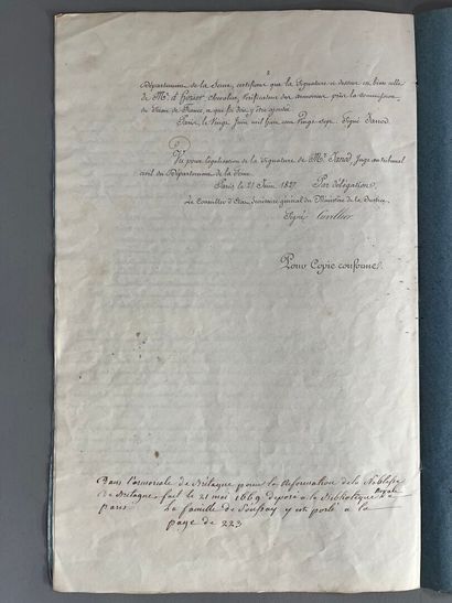 [Manuscrit]. [Bretagne]. [Généalogie].
Article...