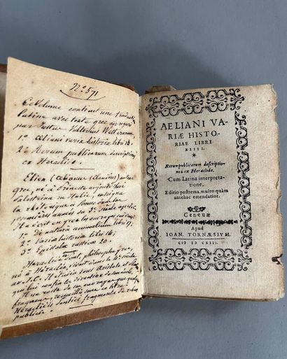 ELIEN (Claude).
Aeliani variae historiae...