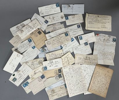 LOT of 35 classical letters stamped and precursor.
Document...