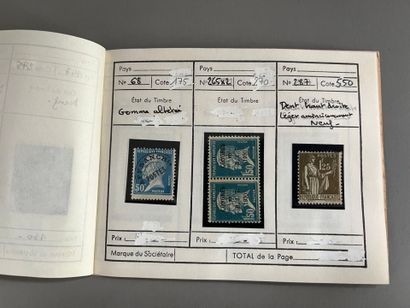 [Philately]. [Paris]. CARNET 12 pages of...