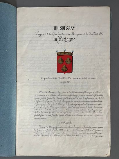 [Manuscrit]. [Bretagne]. [Généalogie].
Article...
