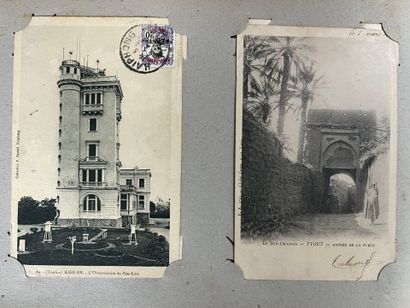 [Indochine]. ALBUM of postcards Tonkin, Indochina...