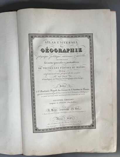 [ATLAS]. BRUÉ (Adrien Hubert). 
Atlas universel...
