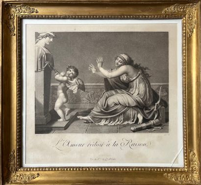 D'après Pierre Paul PRUD'HON (1758-1823).
L'amour...