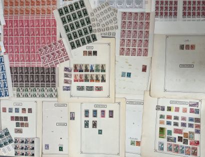 [Philately]. SET of plates of mint and other...