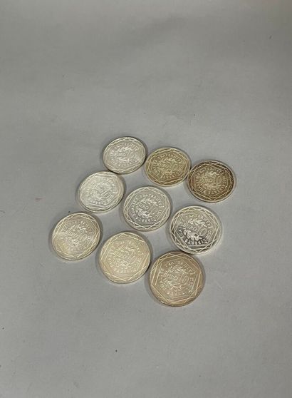 [Monnaie]. [France]. LOT de 9 pièces de 10€...