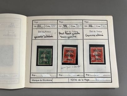 [Philately]. [Paris]. CARNET 12 pages of...