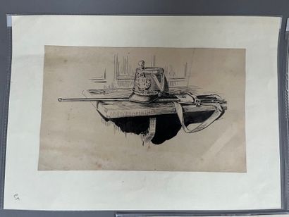 [Justice]. Quatre encres - XIXe siècle. 
D'après...