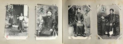 [Indochine]. ALBUM of postcards Tonkin, Indochina...