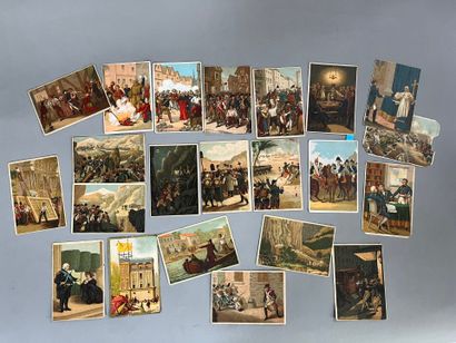 [Militaria]. LOT of fancy and military postcards...