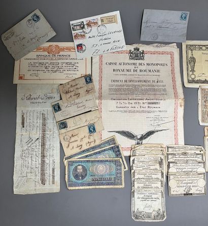 CLASSEUR de plus de 30 billets France et...