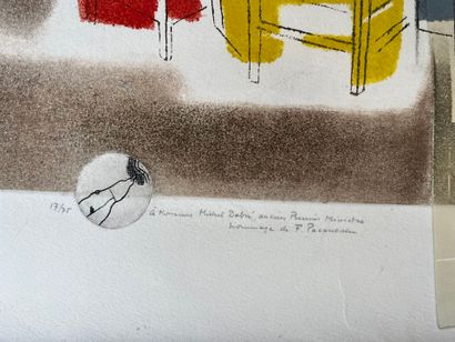 Felicia PACANOWSKA (1907-2002).
Intérieur.
Lithographie...