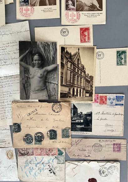 [Philately]. CLASSIER with 15 classic stamped...