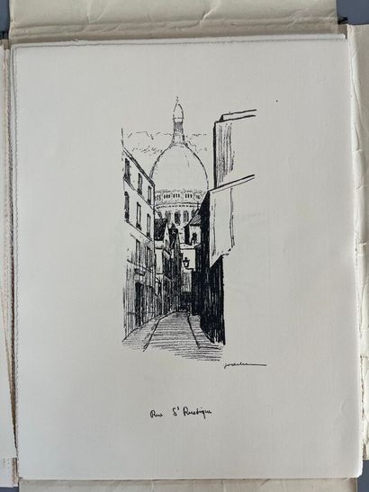 MONTMARTRE. 
48 dessins de Jodelet. À Paris,...