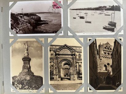 LOT of 5 ALBUMS of postcards and photos.
Also...