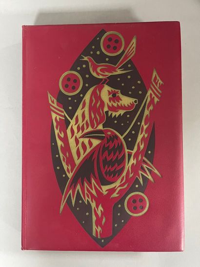 PERGAUD (Louis). 
Suite of six leather-bound...