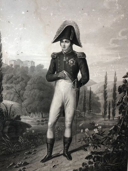 D'après un dessin de Madame KINSON :
Napoléon.
Gravé...