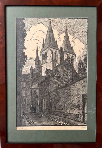 Étienne GAUDET (1891-1963) :
Blois.
Gravure...
