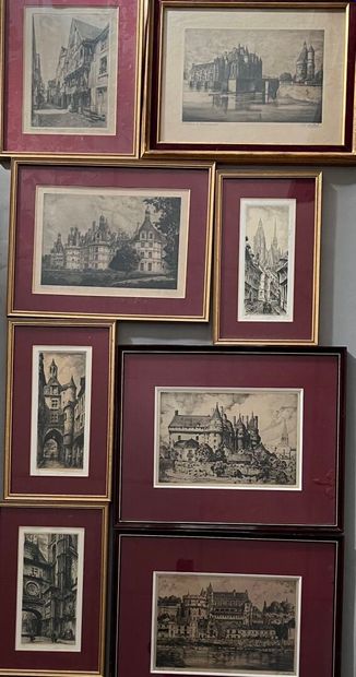 LOT de différentes gravures signées et titrées...