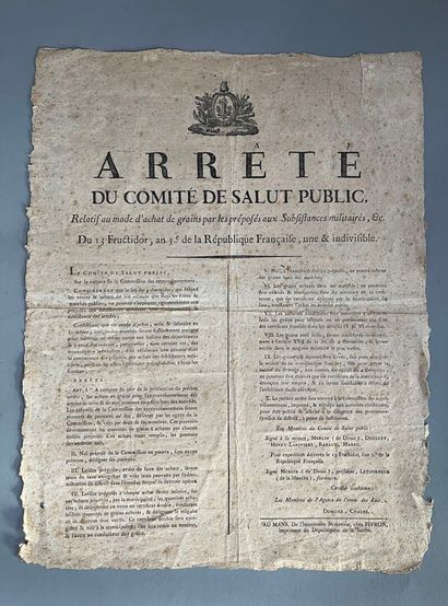 ARRETE du comité de salut public, relatif...