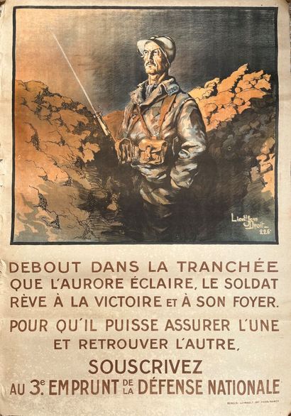 [Militaria]. [WWI]. D'après Jean DROIT (1884-1961)
Debout...