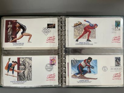 [Philately]. [First day]. 4 ALBUMS of world...