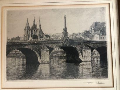 ROBIN : 
Lot de six gravures signées et certaines...