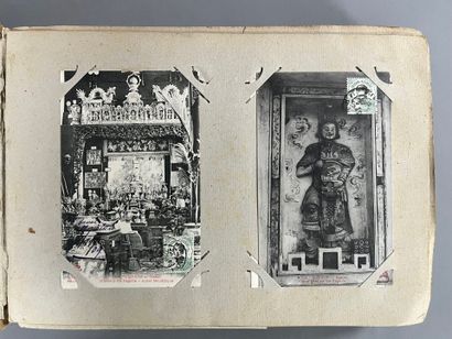 [Indochine]. ALBUM of postcards Tonkin, Indochina...