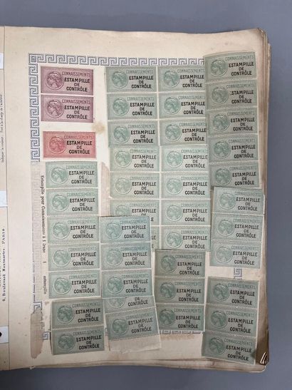 [Philately]. SET of used French revenue stamps....