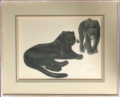 D'après Georges Lucien GUYOT (1885-1973)
Panthère,...