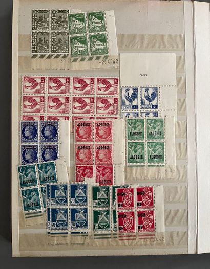 [Philately]. [Algeria]. [France]. 2 CLASTERS...