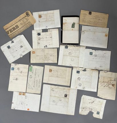[Philately]. CLASSIER with 15 classic stamped...