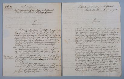 LOT de manuscrits comprenant :
- CURIOSITÉ...