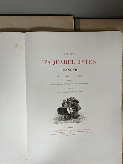 Lot comprenant :
- Collectif. Société d'aquarellistes...