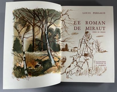 PERGAUD (Louis). 
Suite of six leather-bound...