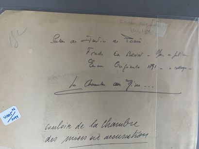 [Justice]. Quatre encres - XIXe siècle. 
École...