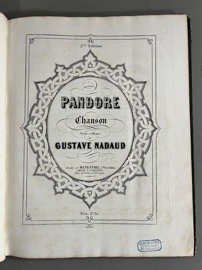 [Musique]. [Partitions]. [Chanson].
Gustave...