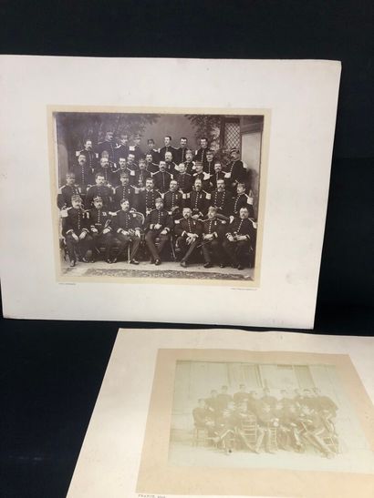 [Militaria]. LOT of two 19th century photographs...
