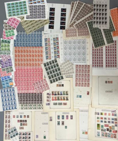 [Philately]. SET of plates of mint and other...