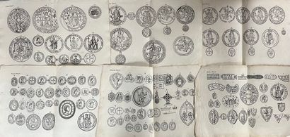 [Médaille]. [Gravure]. Douze planches représentant...