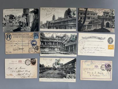 [1912]. [Indochine]. LOT of 4 postcards Indochine...