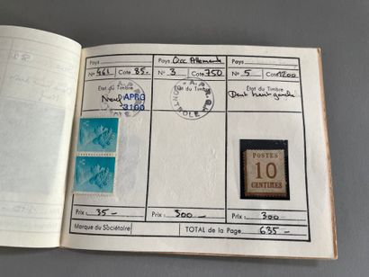 [Philately]. [Paris]. CARNET 12 pages of...