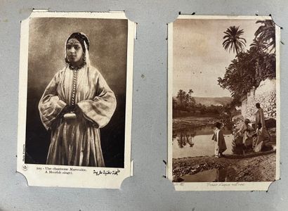 [Indochine]. ALBUM of postcards Tonkin, Indochina...