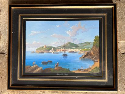 NAPOLITAN SCHOOL, 19th century
Porto di Ponza
Gouache
21...