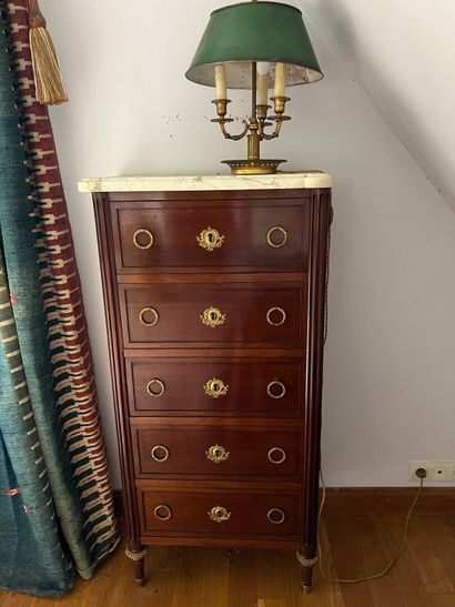 Small mahogany and mahogany veneer chiffonier...