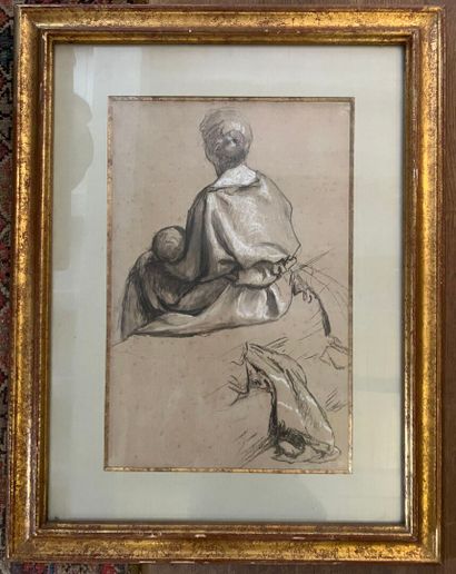 French school, late 19th century 
Seated...