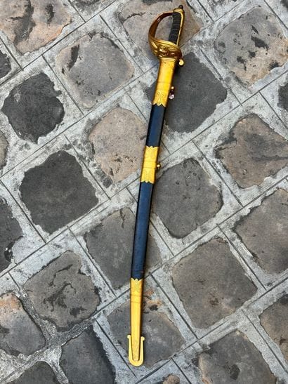British naval officer's saber. Stingray-covered...