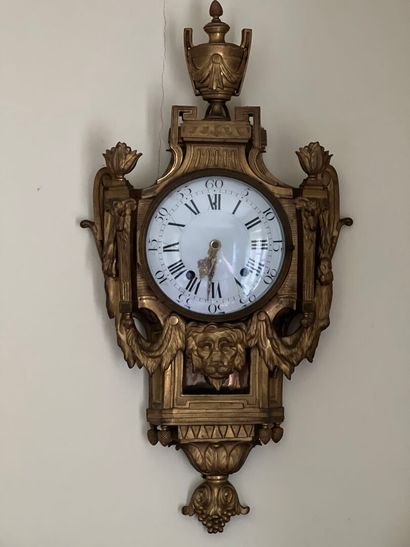 Chased gilt bronze cartel, late Louis XVI...