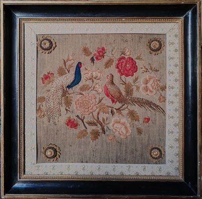 French school, 19th century
Couple of pheasants
Petit...