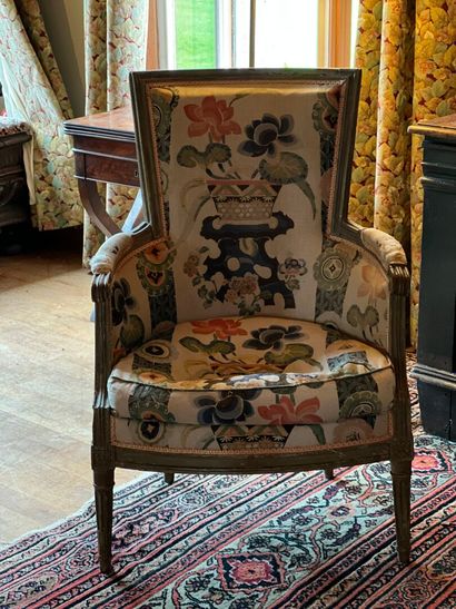 Louis XVI-period molded, carved and lacquered...
